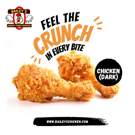 Feel the crunch! Flavorful chicken .